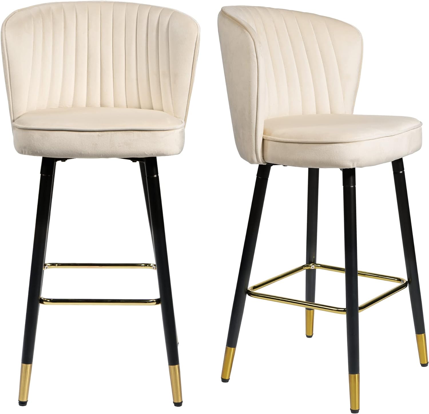 Bar Stools Upholstered Bar Chairs Set of 2 Height 27.7 inches