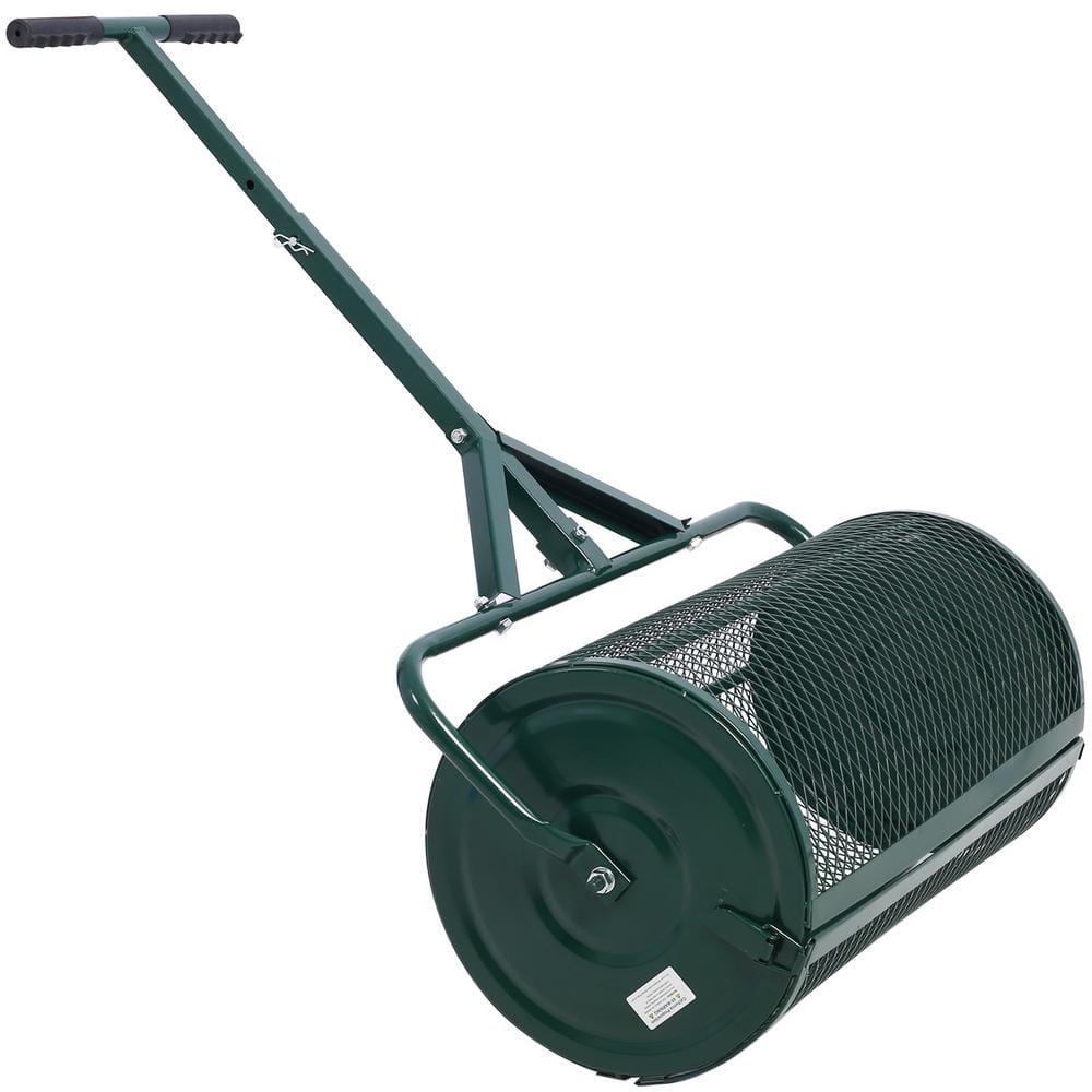 Cisvio Lawn Care Manure Spreaders Roller Compost Spreader Metal Mesh T shaped Handle for planting seeding D0102H71WVX