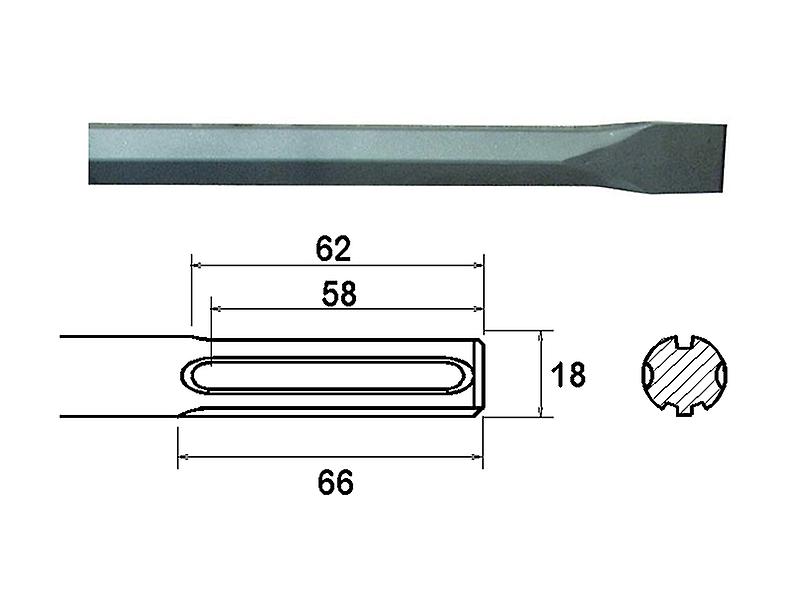 Faithfull SDS Max Chisel 300mm FAIMAXC300