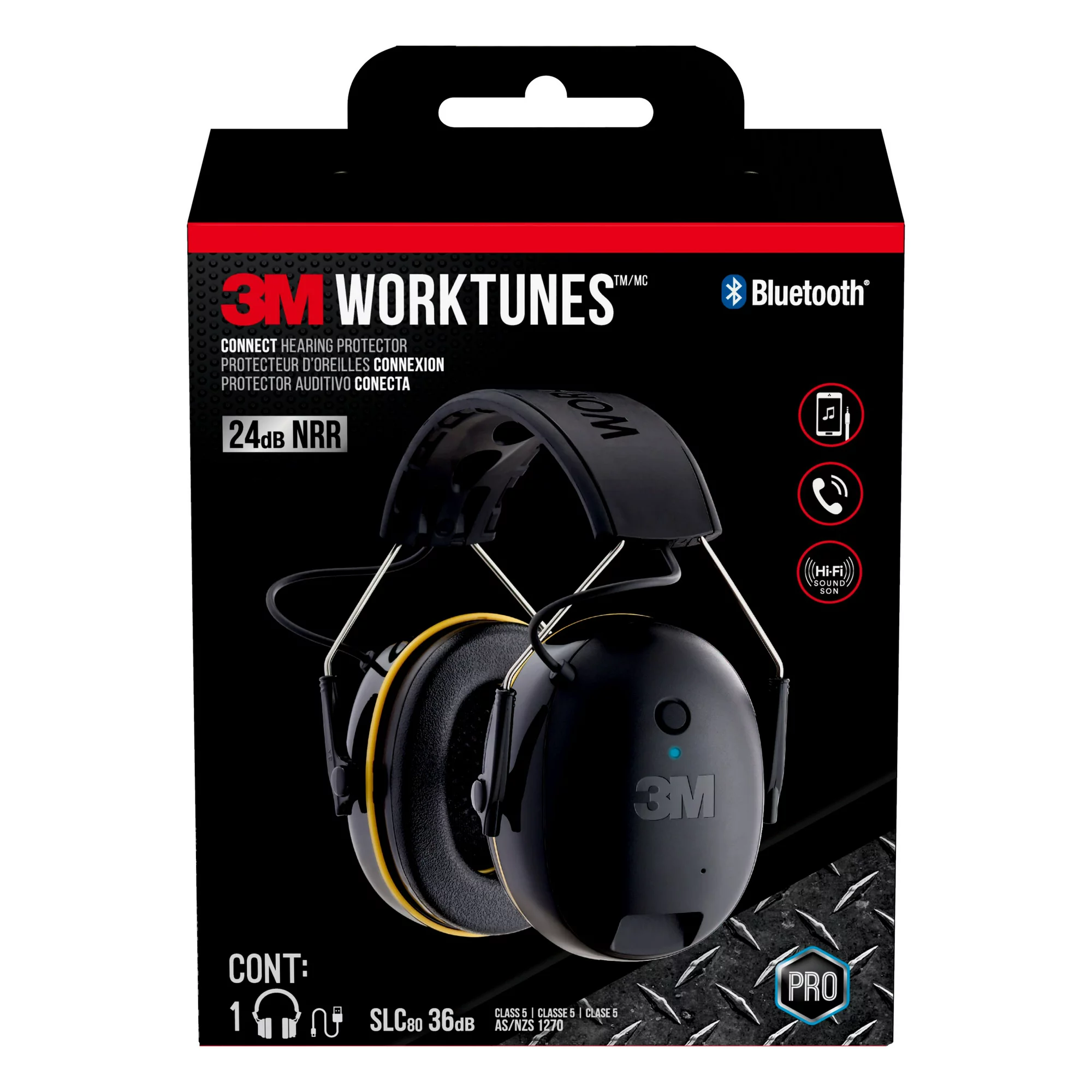 3M 90543H1-DC-PS WorkTunes Connect Hearing Protector， Bluetooth Technology