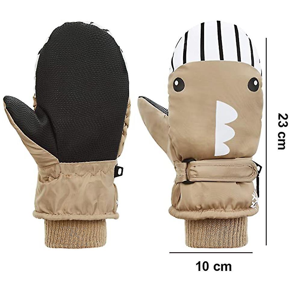 1 Pair Kids Winter Gloves Toddler Mittens Waterproof Warm Fleece