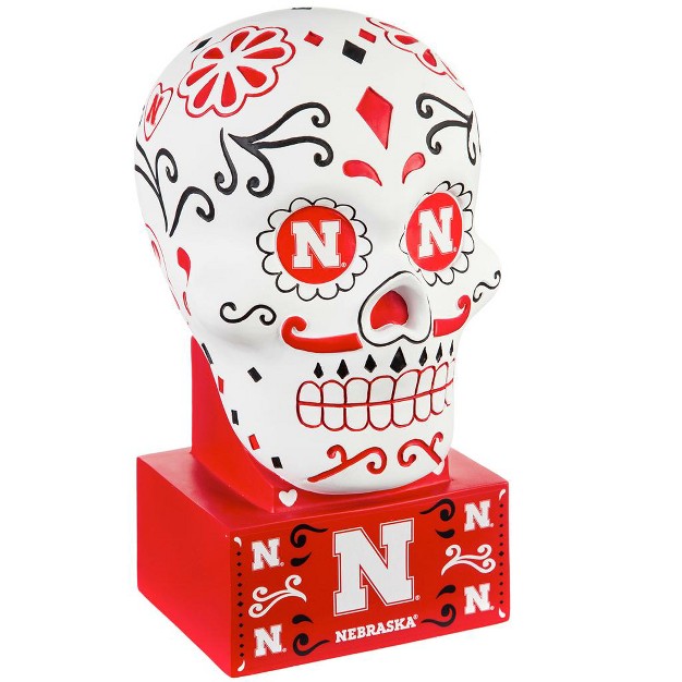 Evergreen University Of Nebraska Sugar Skull Statue