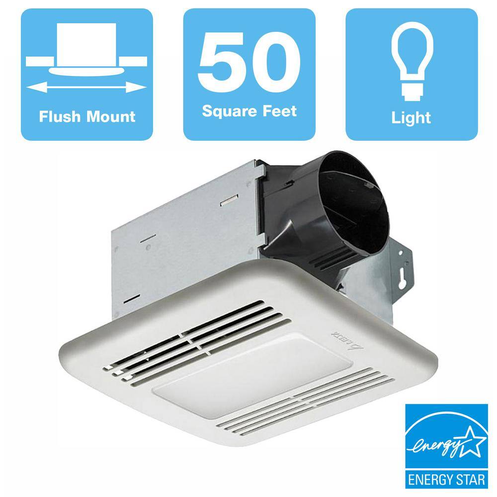 Delta Breez Integrity 50 CFM Ceiling Bathroom Exhaust Fan with Dimmable LED Light ENERGY STAR (3-Pack) ITG50LED-3P