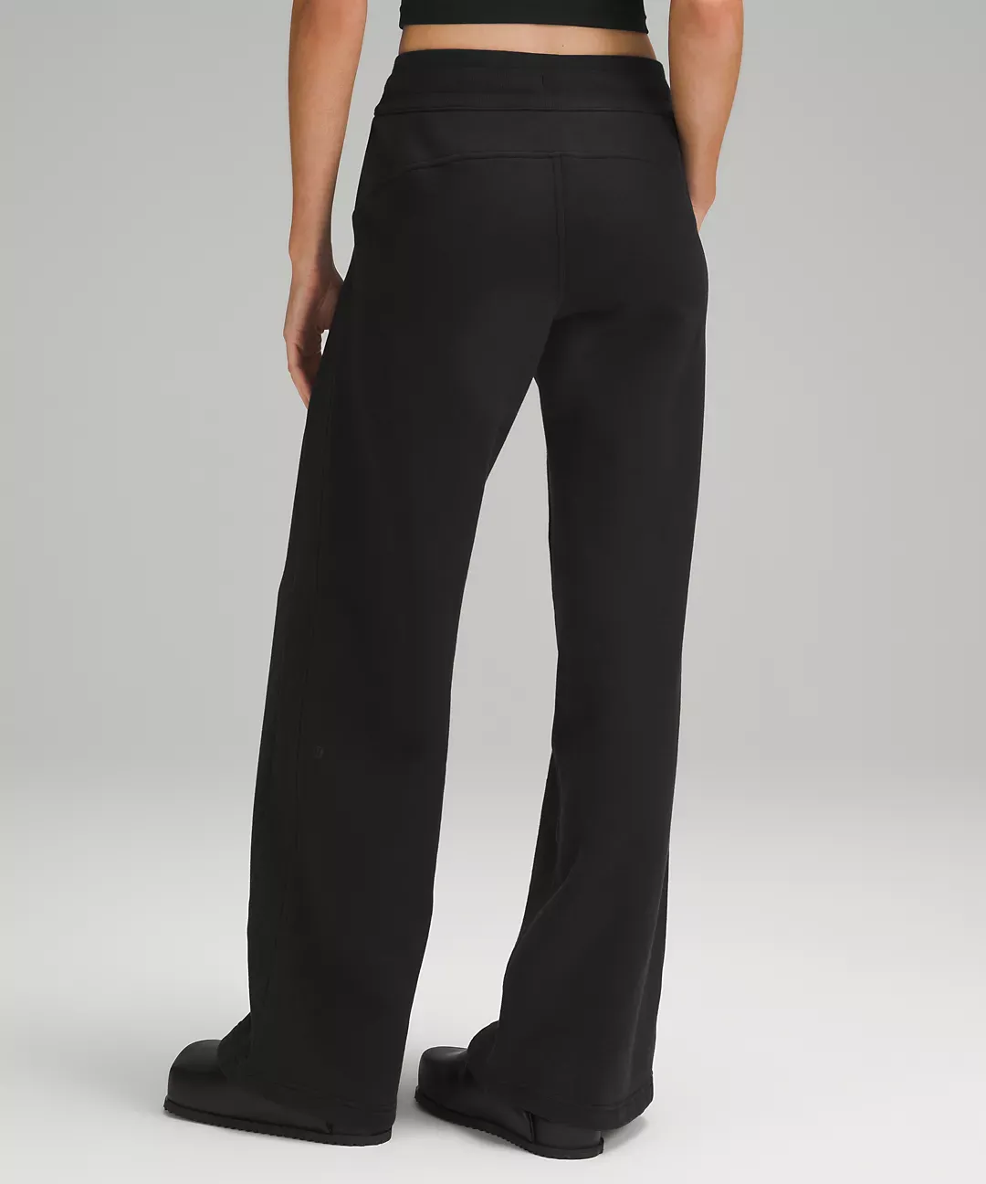 Scuba Mid-Rise Wide-Leg Full Length Pant