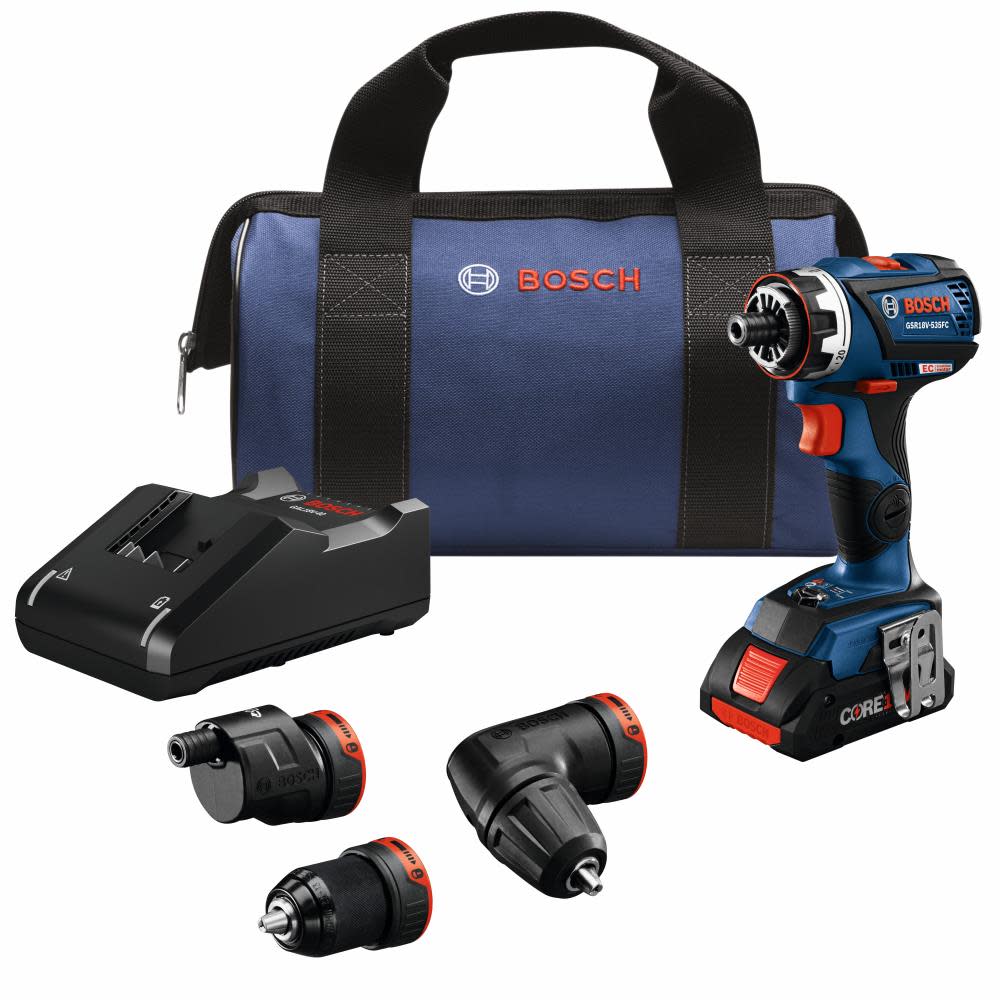 Bosch 18V EC Flexiclick 5-In-1 Drill/Driver System Kit GSR18V-535FCB15 from Bosch