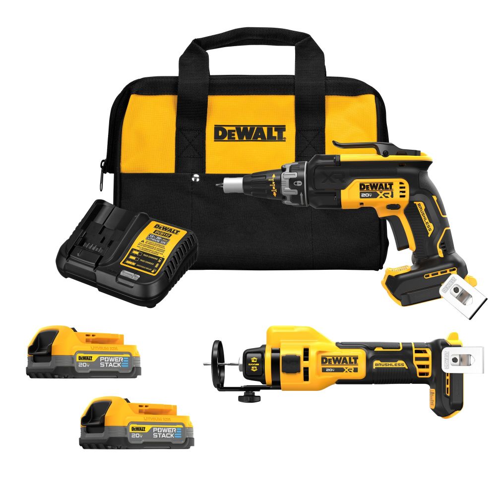 DEWALT 20V MAX Screwgun and Cutout 1.7Ah Kit DCK265E2 from DEWALT