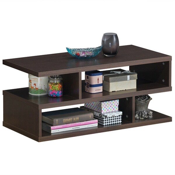 3-tier Rectangular Modern Console Table Coffee Table - 31.5