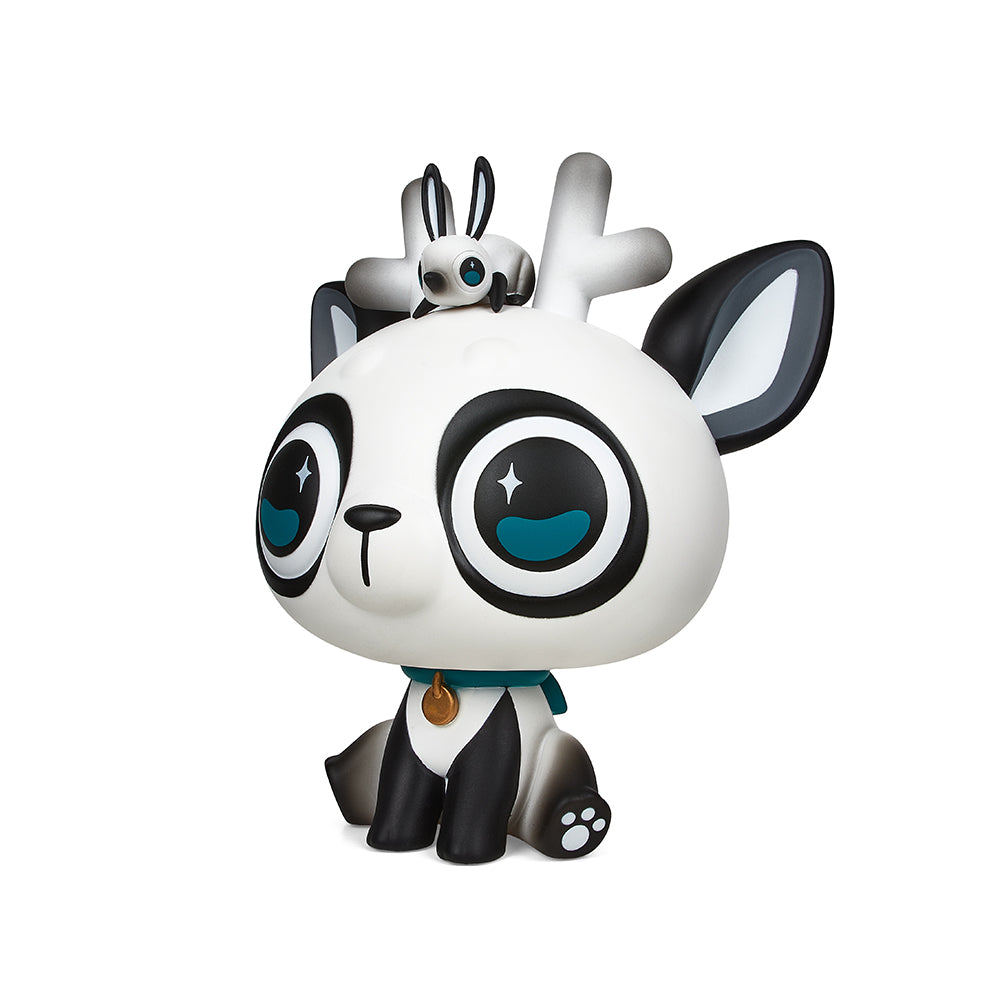 DeerCat & Friends™ Sitting DeerCat 7” Vinyl Art Figure by Amber Aki Huang – Exclusive Panda Edition (Limited Edition of 100)