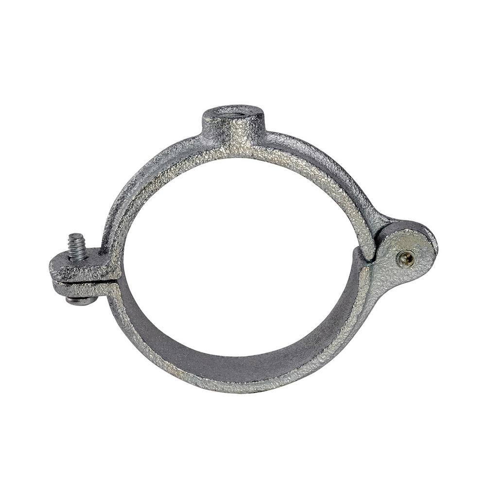 The Plumber's Choice 1-12 in. Hinged Split Ring Pipe Hanger in Galvanized Malleable Iron 112HSHG