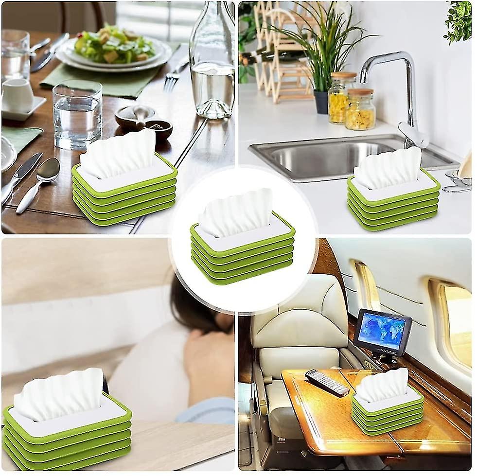 Silicone Elastic Lift Car Tissue Box， Desktop Spring Drawer， Foldable Tissue Box1pcs