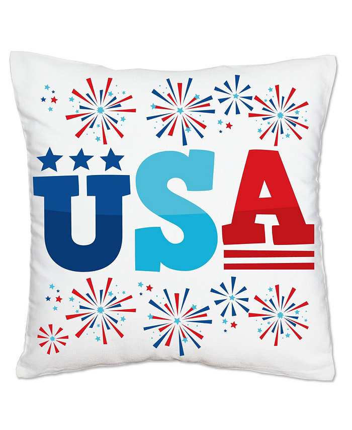 Big Dot of Happiness Firecracker 4th of July -  Party Home Decorative - Throw Pillow Cover 16 x 16