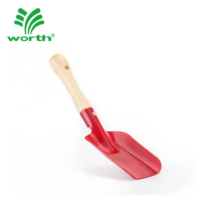 Quality Carbon Steel Wooden Handle Novelty Kids Min Hand Garden Tools Set with Cartoon