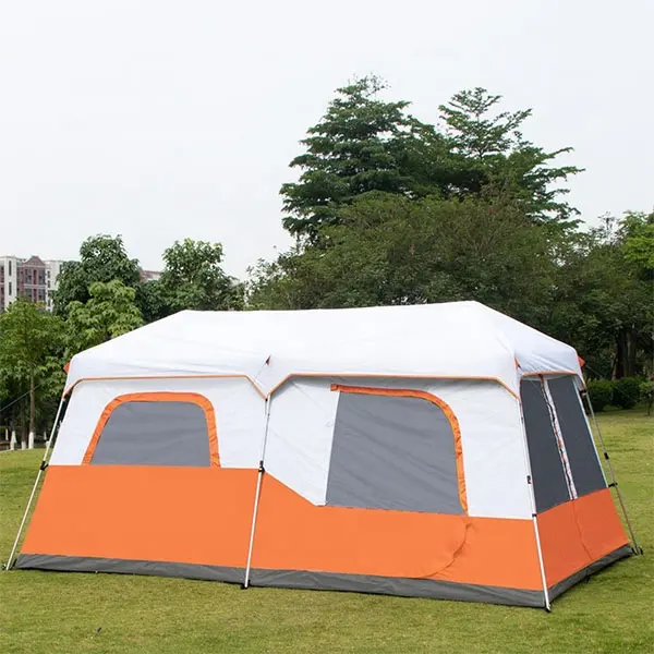 Customized Portable Easy Set Up Family Tent for Camp Aluminum Pole Two Bedroom and One Living Tent