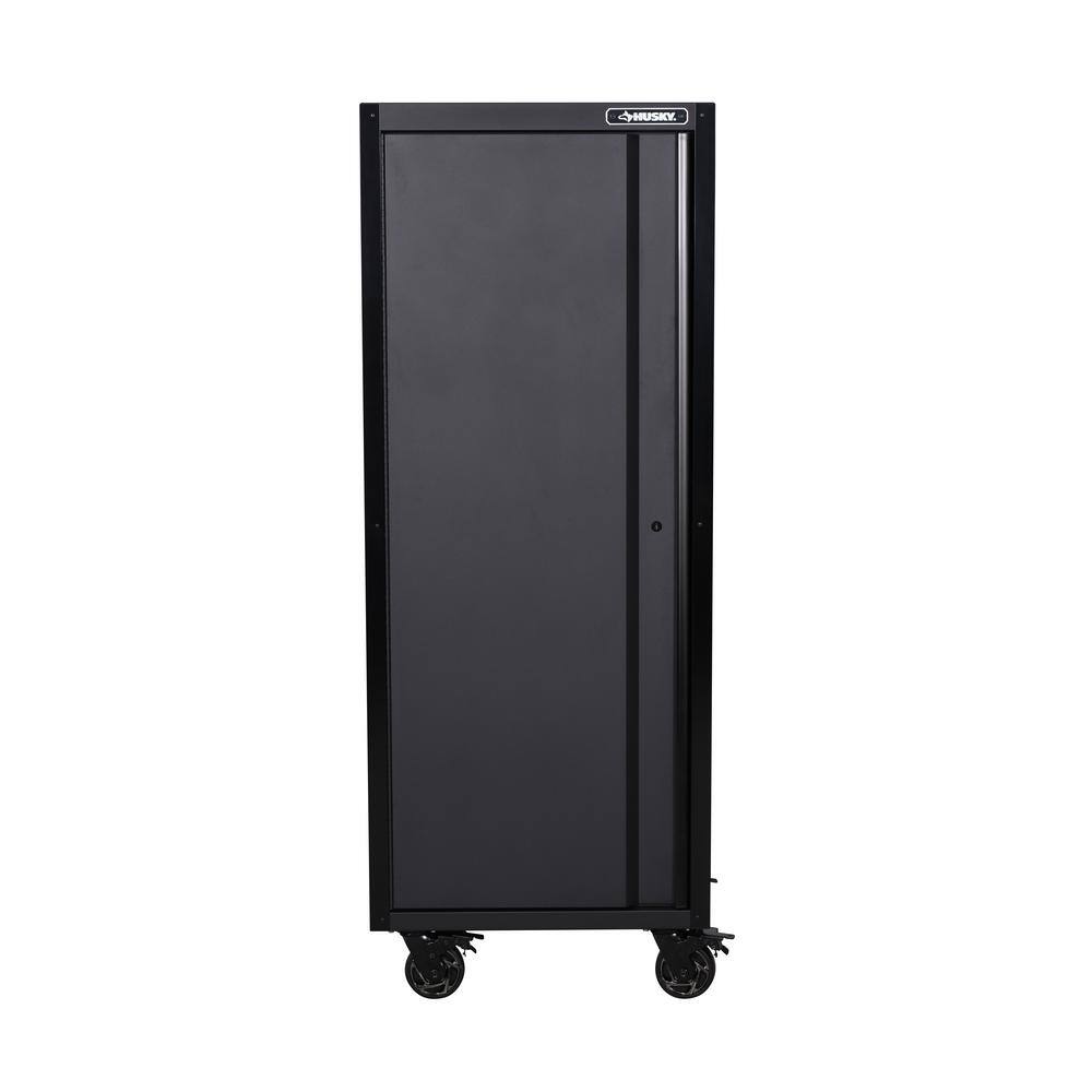 Husky Heavy-Duty 27.5 in. 4-Shelf Matte Black Rolling Side Tool Locker H27LOCKER4