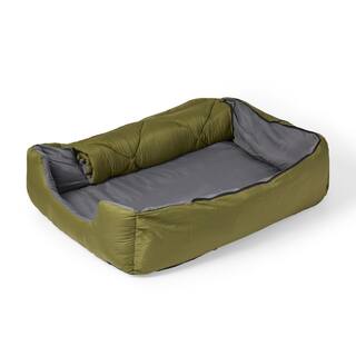 OmniCore Designs 36 in. x 28 in. x 10 in. Pet Sleeping Bag with Zippered Cover and Insulation Use as Pet Beds or Pet Mats MDGreen 850008244209