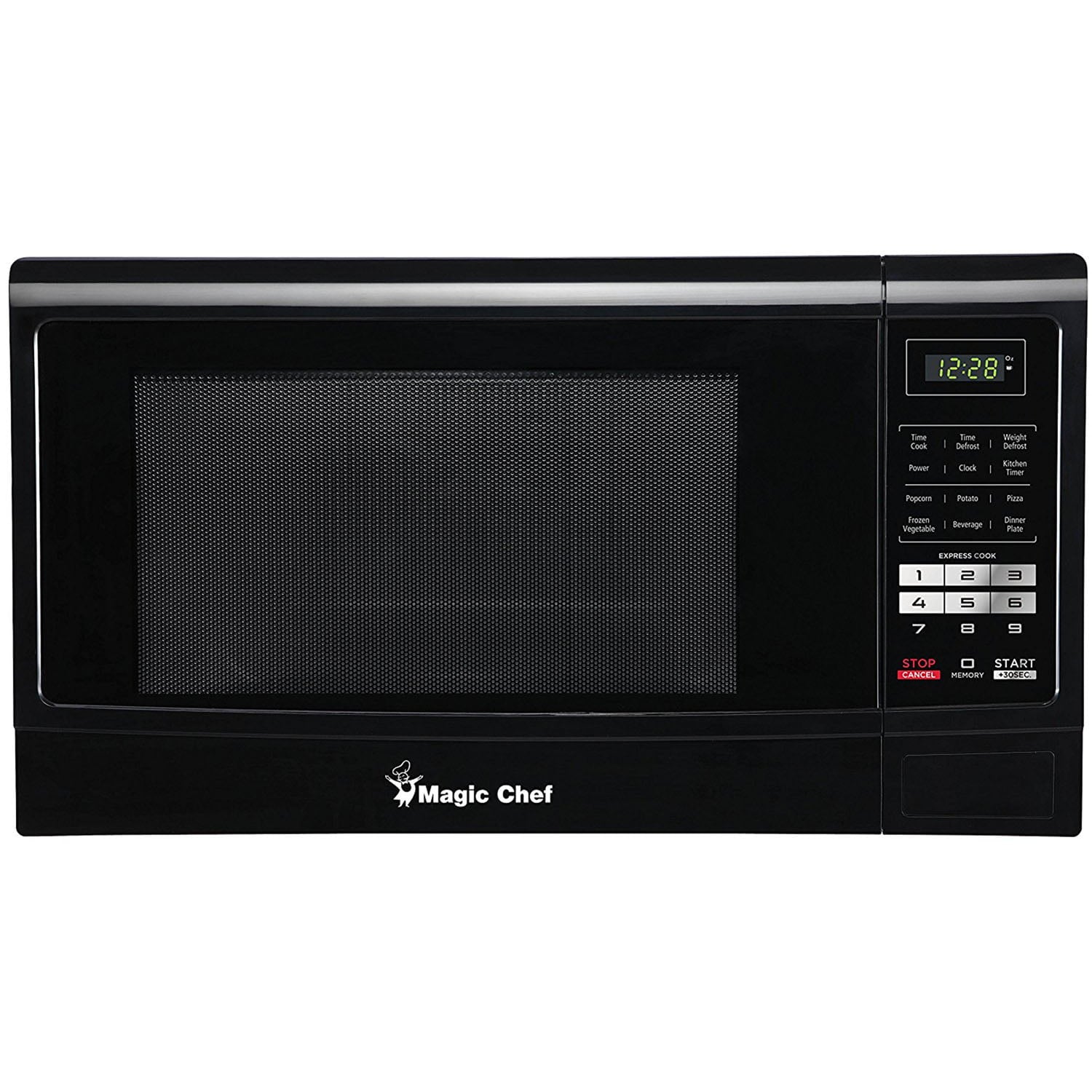 Magic Chef 1.6 Cu. Ft. 1100W Countertop Microwave Oven with Push-Button Door in Black