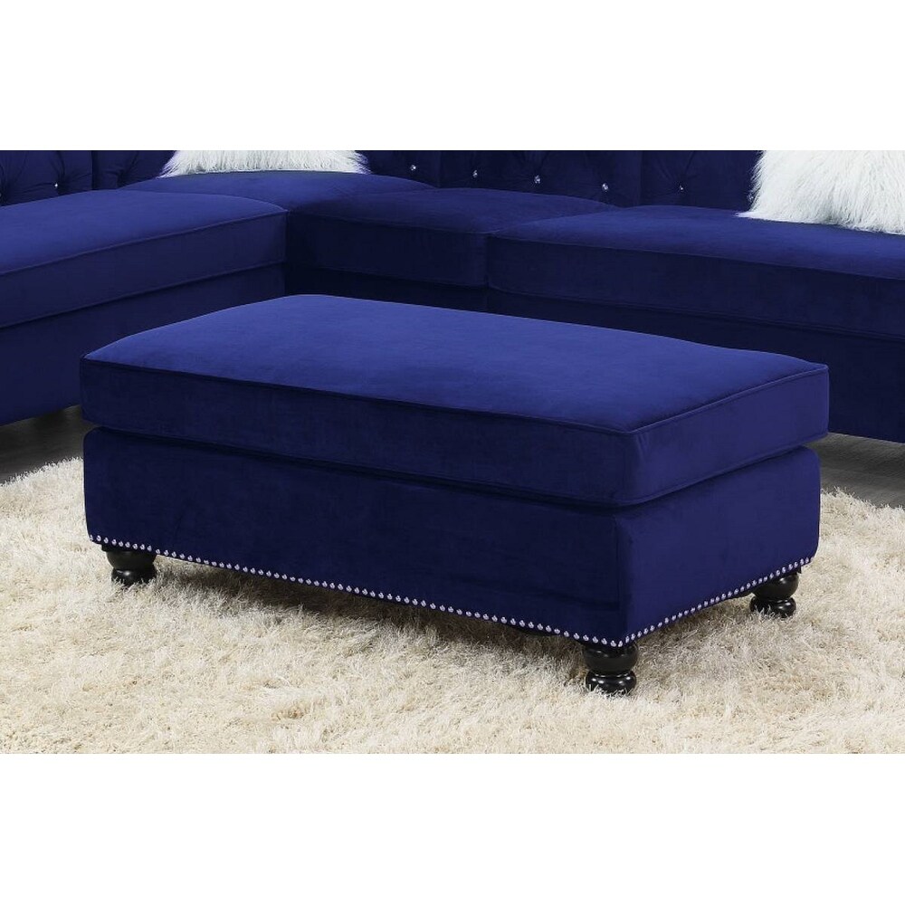 Light Luxury Recliner Velvet Mattress Living Room Bed Chair Living Room Small Square Table Chrome Plated Nail Head Decoration