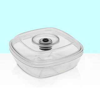 NutriChef White Kitchen Air Vacuum Sealer Container - Air Sealing Food Canister Accessory (1+ Liter) PKVSCN1L