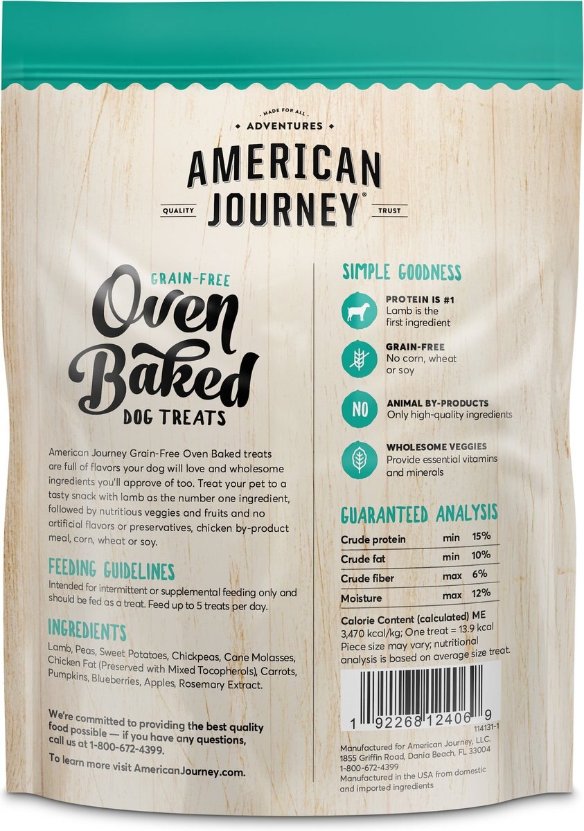 American Journey Lamb Recipe Grain-Free Oven Baked Crunchy Biscuit Dog Treats