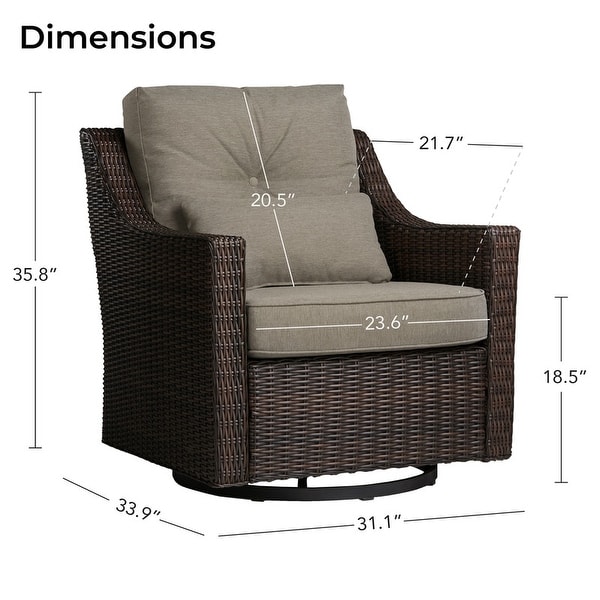 Murphy Outdoor Wicker Patio Furniture Swivel Glider Chair