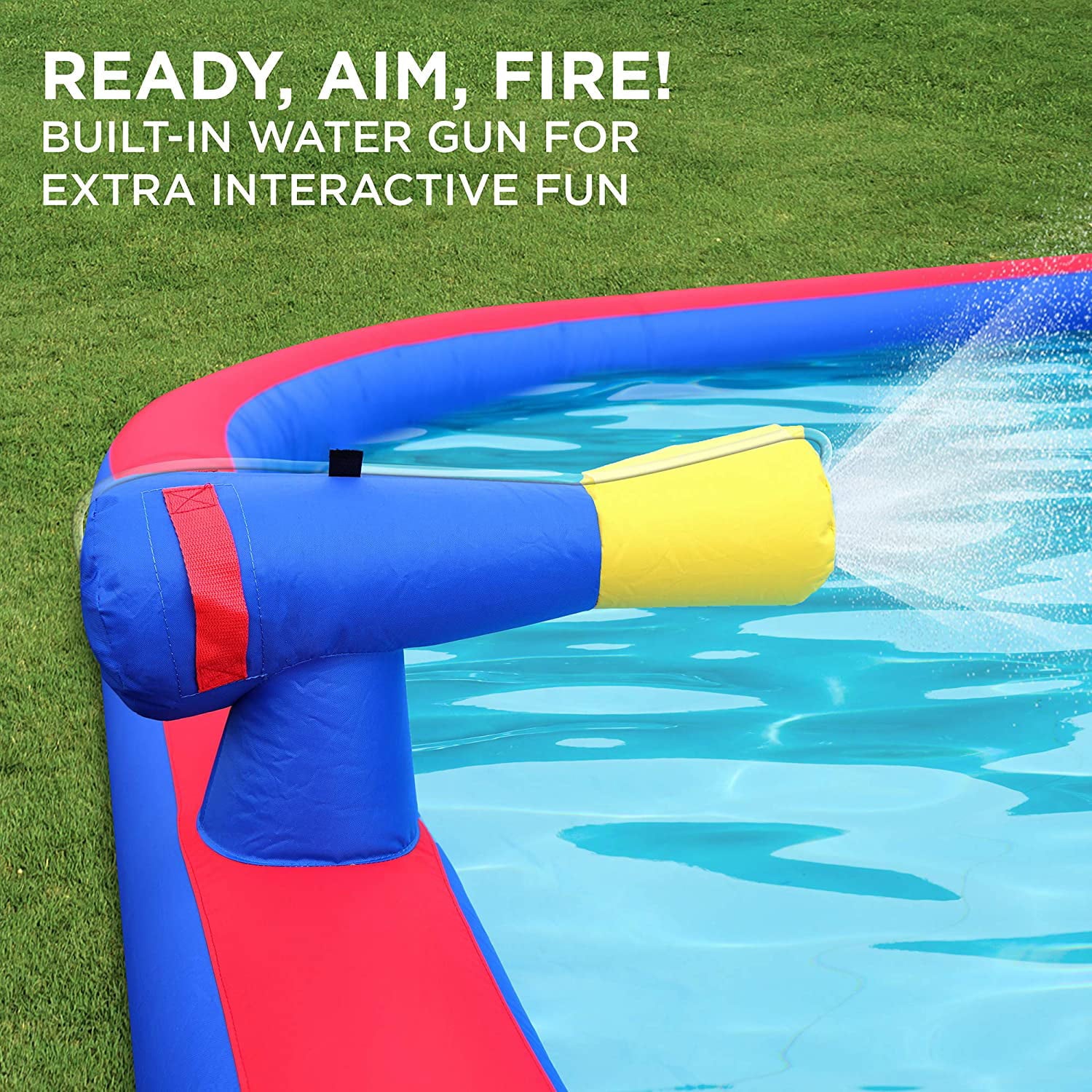 Sunny & Fun Inflatable Water Slide, Blow up Pool & Bounce House for Backyard