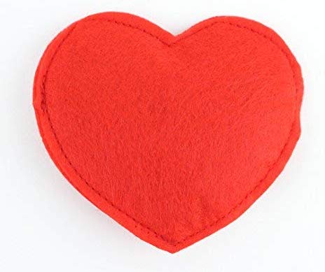 Imperial Cat Red Felt Heart Catnip Toy， Pack of 2