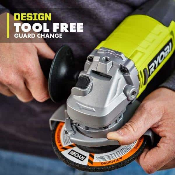 RYOBI ONE+ 18V Cordless 4-1/2 in. Angle Grinder (Tool Only) PCL445B