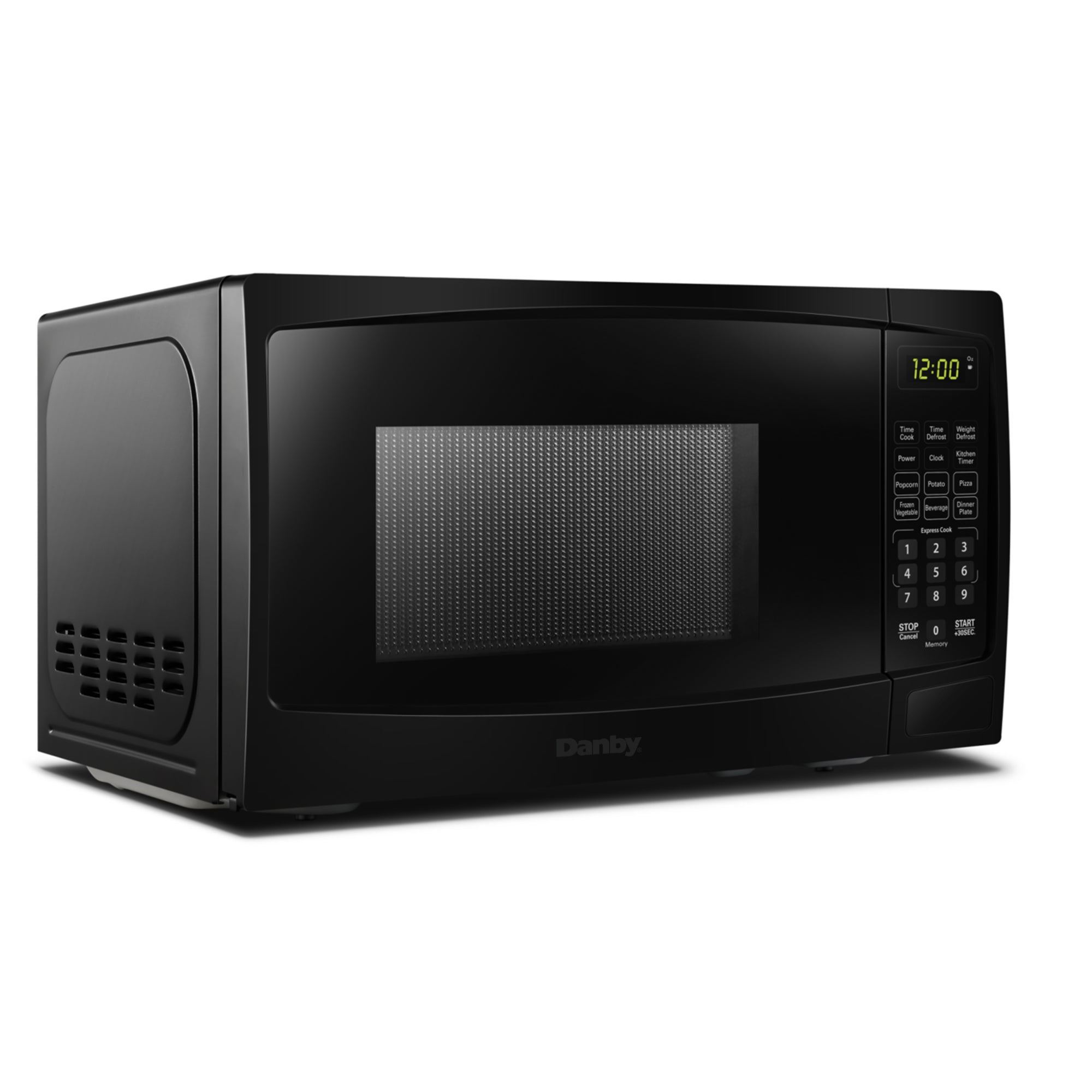 Danby DBMW0720BBB 700 Watts 0.7 Cu.Ft. Countertop Microwave with Push Button Door|10 Power Levels, 6 Cooking Programs|Auto Defrost and Child Lock