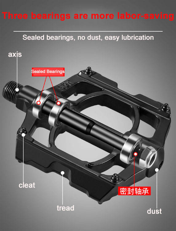 sports Light Mtb Bmx Bike Parts Cycling Axle Cnc Nylon Plastic Bicycle Pedal