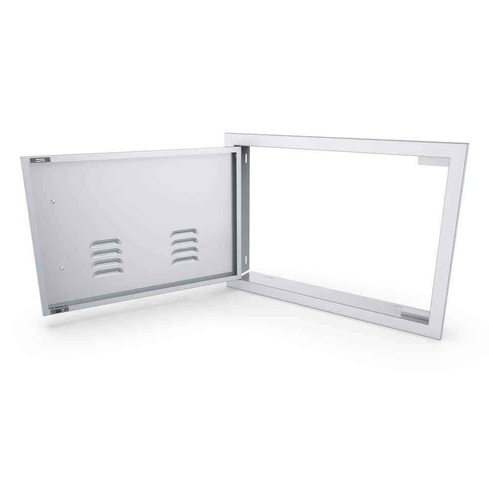 Sunstone Signature Series 23 in. x 17 in. 304 Stainless Steel Left Swing Horizontal Vented Door BA-VDHL1420