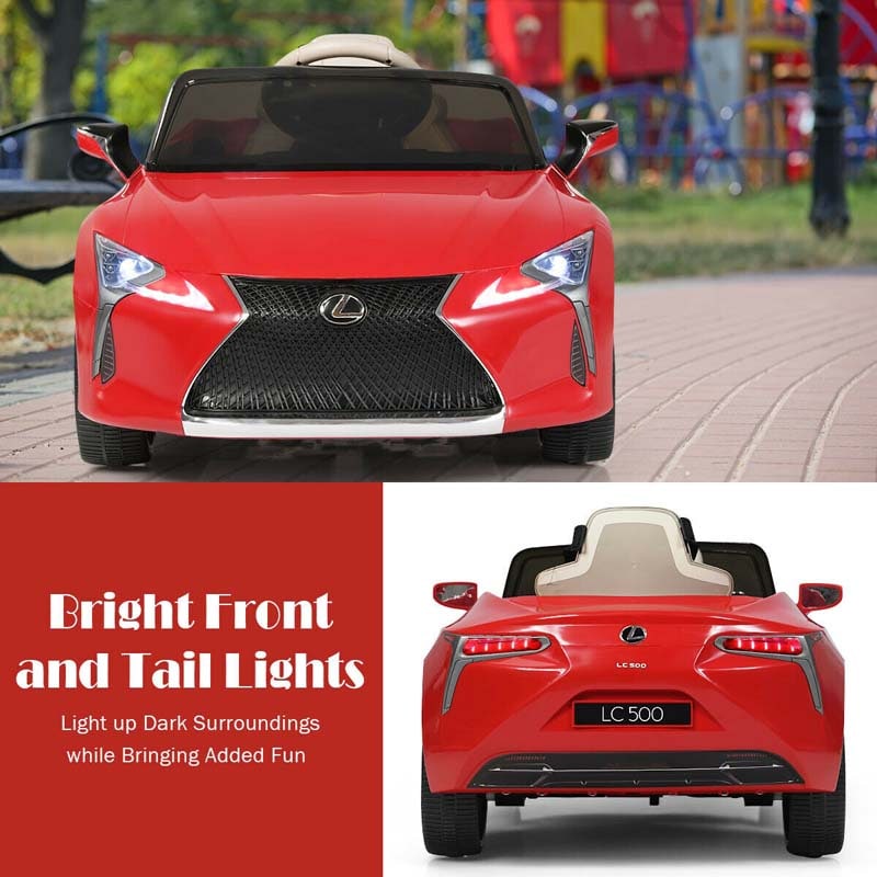 Licensed Lexus LC500 Kids Ride on Car, 12V Battery Powered Electric Vehicle Riding Toy Car with Remote Control