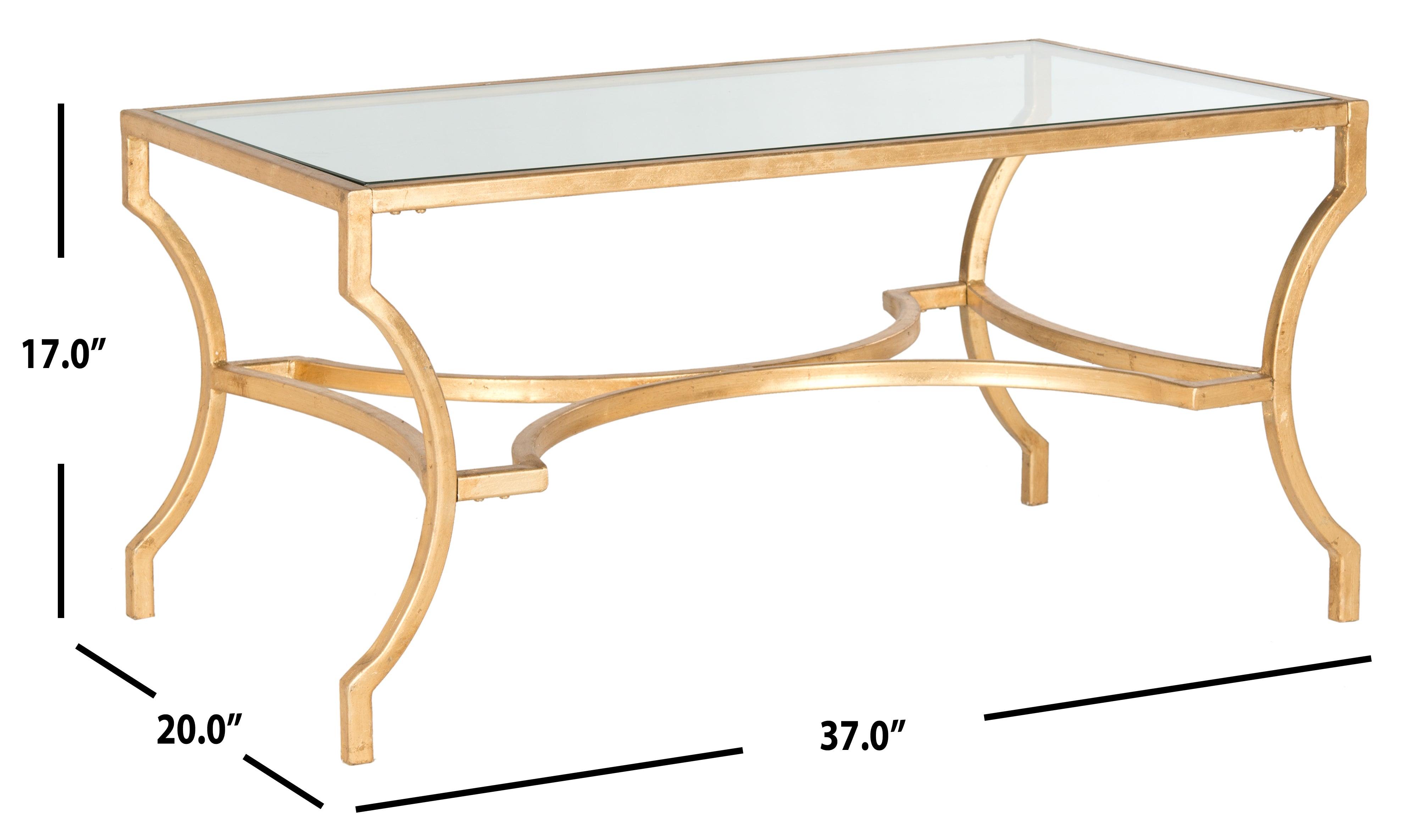 SAFAVIEH Alphonse Coffee Table Gold / Clear