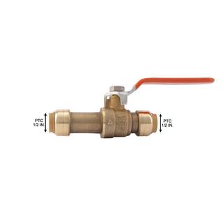 SharkBite 12 in. Push-to-Connect Brass Slip Ball Valve 24735LF