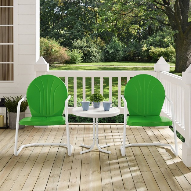 Griffith 3pc Outdoor Conversation Set Kelly Green Crosley