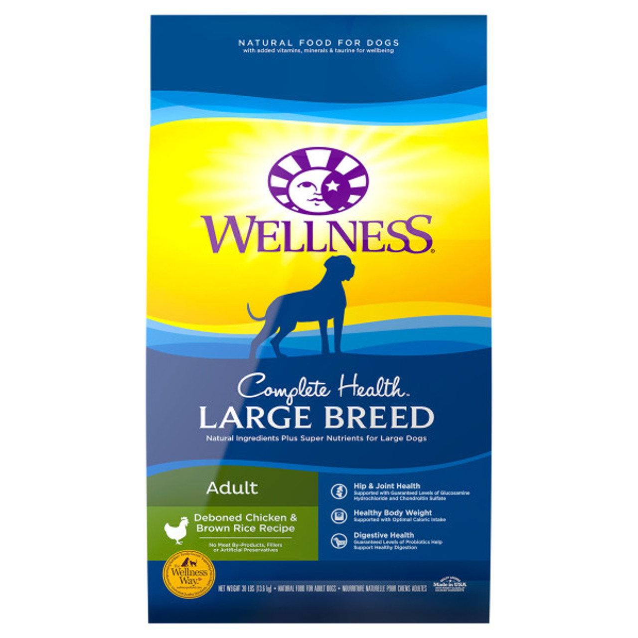 Wellness Complete Health Large Breed Adult Dog Food 30 Lb. Bag