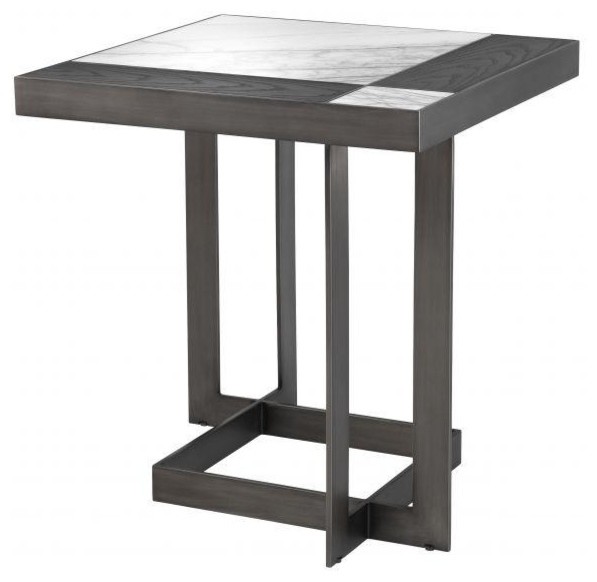 White Mocha Side Table  Eichholtz Hermoza   Transitional   Side Tables And End Tables   by Oroa   Distinctive Furniture  Houzz