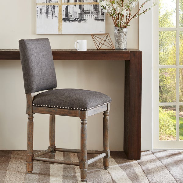 Madison Park Kagen Grey/ Reclaimed Grey Counter Stool - 19.25