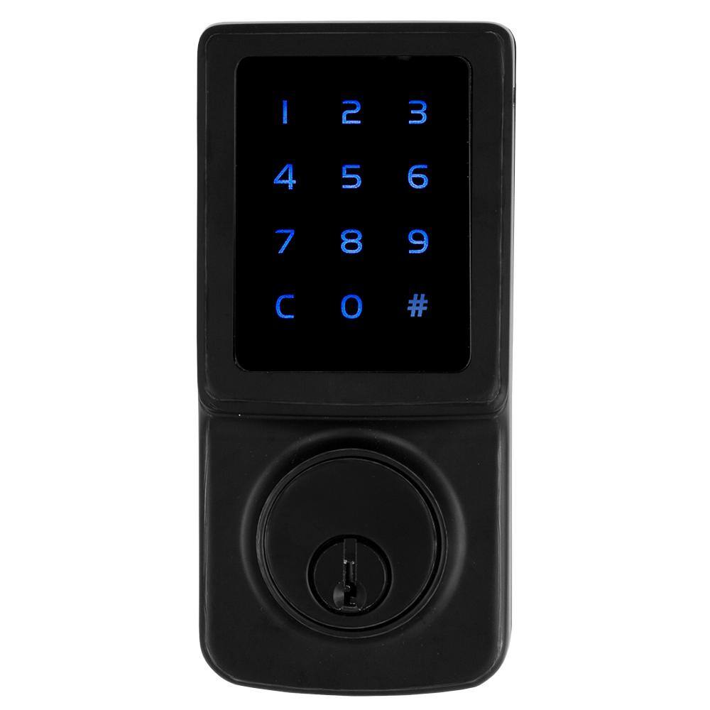 Defiant Matte Black Single Cylinder Electronic Touchscreen Deadbolt 32GA5XKD01BB