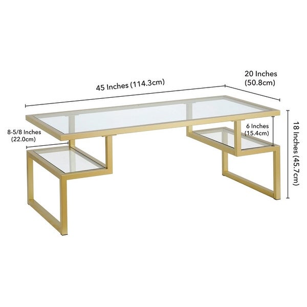 Contemporary Coffee Table with Glass Top