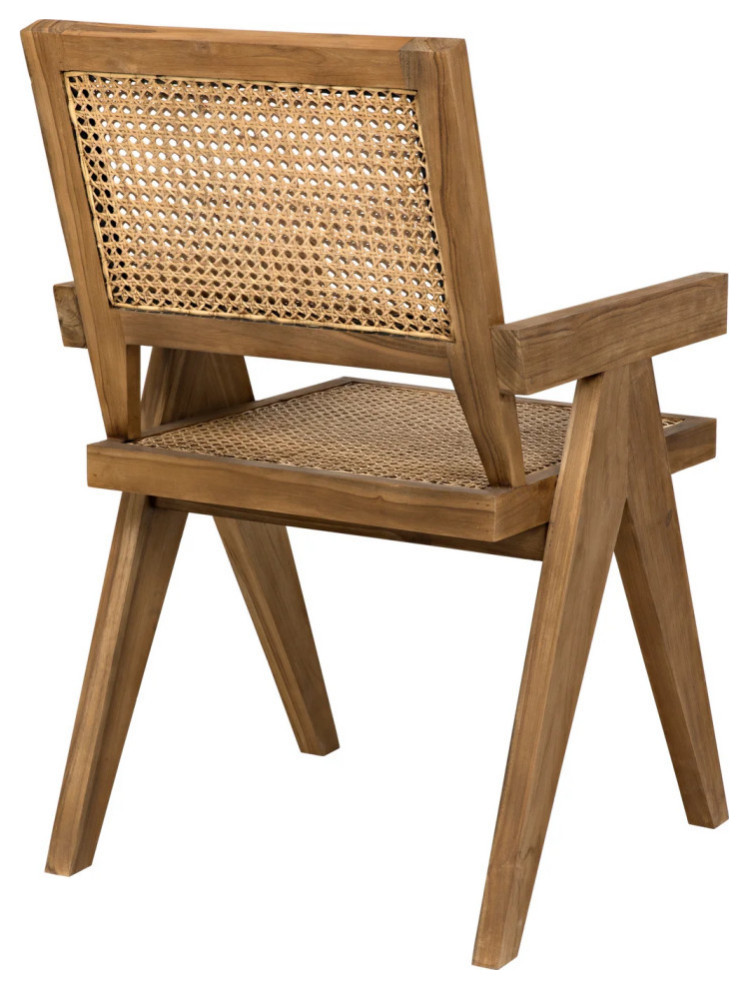 Pearson Chair With Caning  Teak Set of 2   Modern   Dining Chairs   by Rustic Home Furniture Deco  Houzz