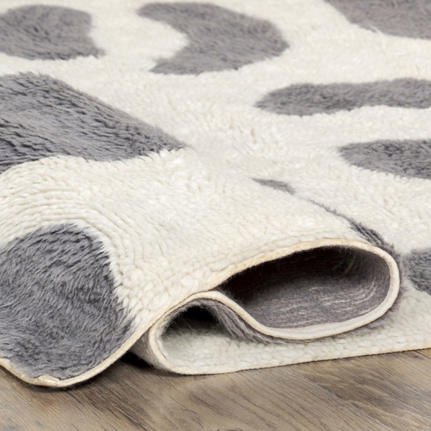 Nuloom Irma Leopard Machine Washable Wool Area Rug