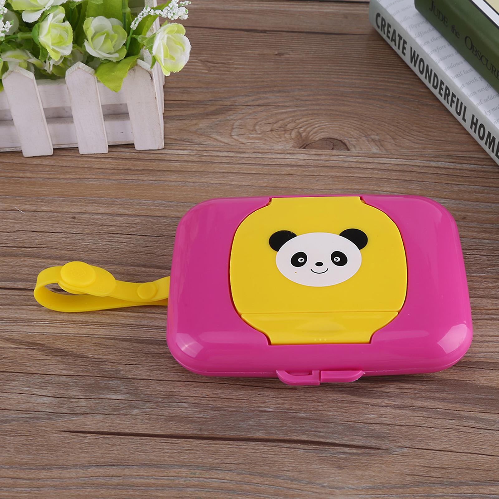 Baby Infant Outdoor Travel Stroller Wet Wipes Box Tissue Case Dispenser Roseandyellow