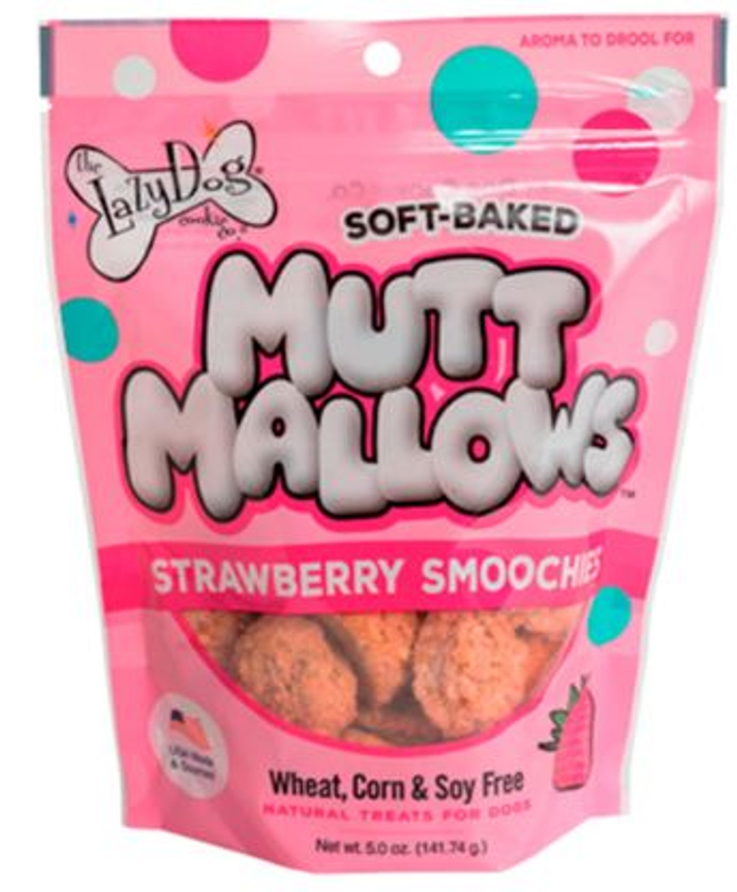 The Lazy Dog Cookie Co.Soft Baked Mutt Mallows Strawberry Smoothie 5oz