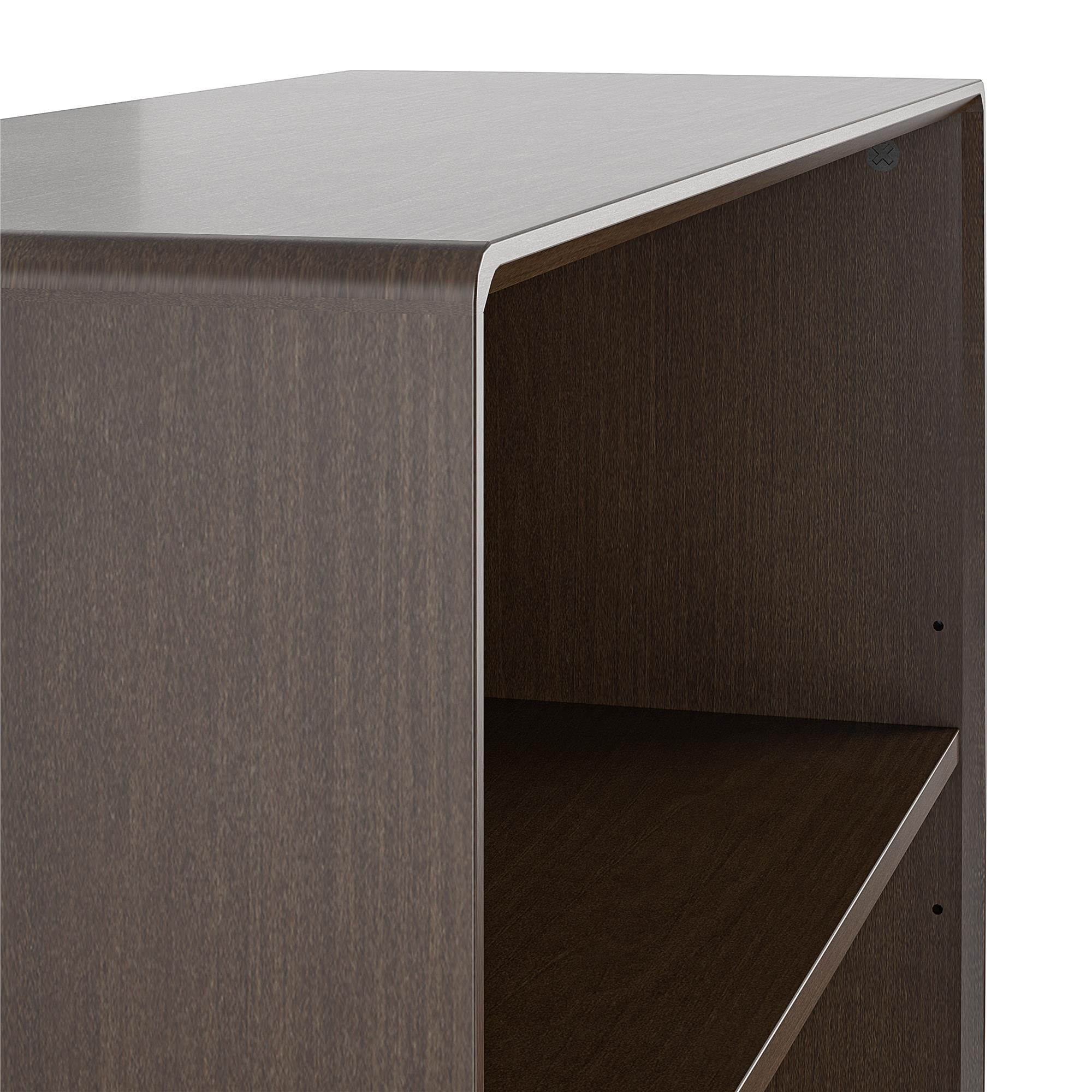 Novogratz Brittany 4 Shelf Bookcase, Walnut