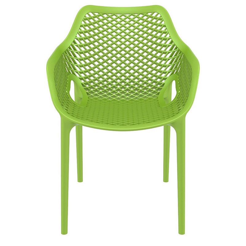 32.25 Tropical Green Outdoor Patio Dining Arm Chair - Extra Large