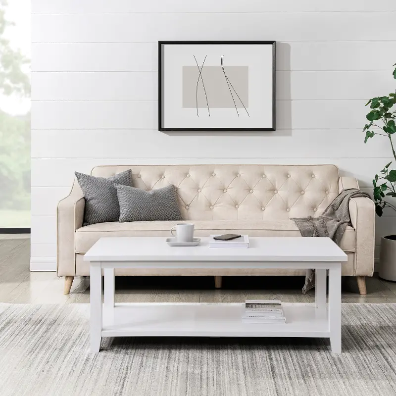 Simplicity White 48 Coffee Table