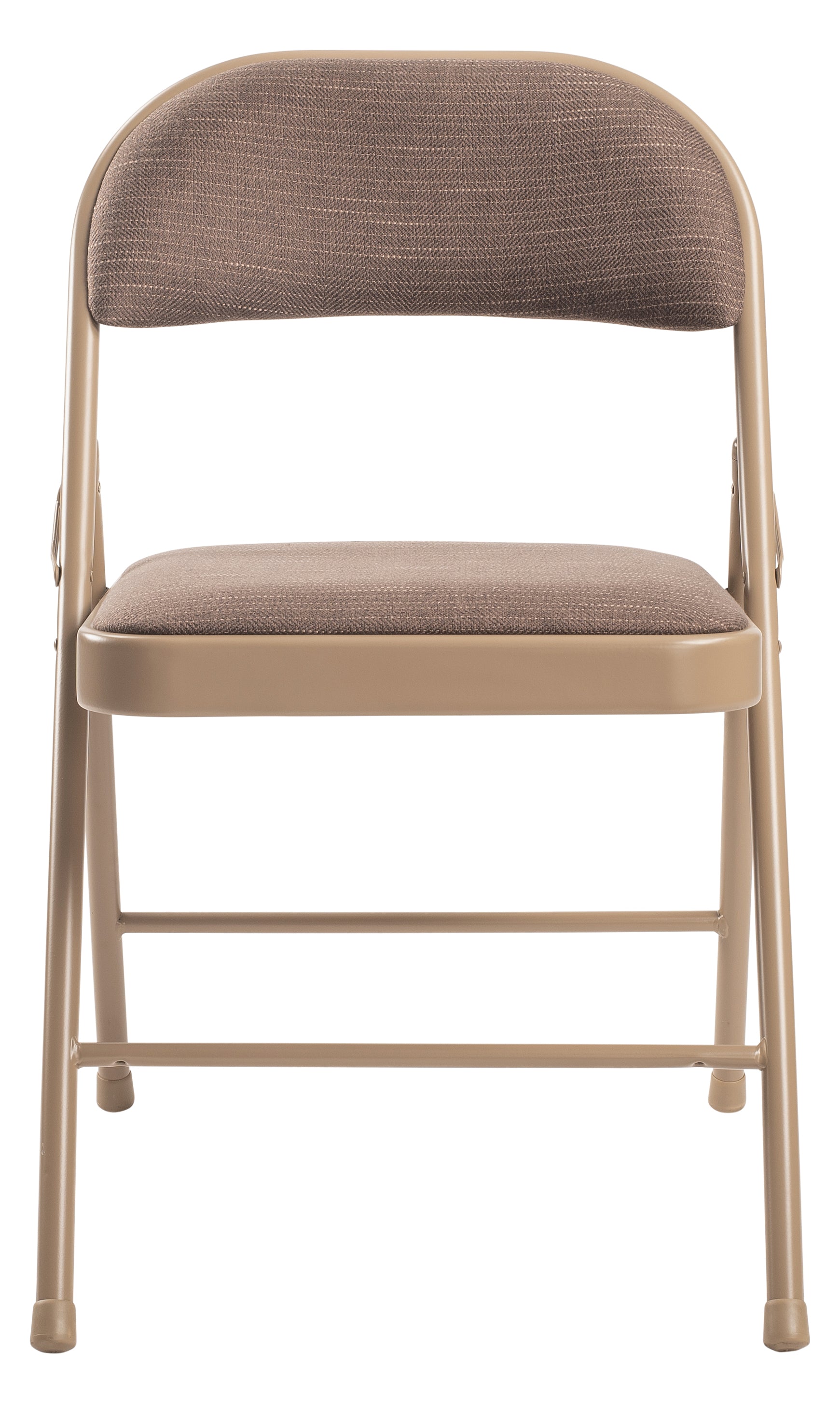 Commercialine® 900 Series Fabric Padded Folding Chair, Star Trail Brown (Pack of 4)