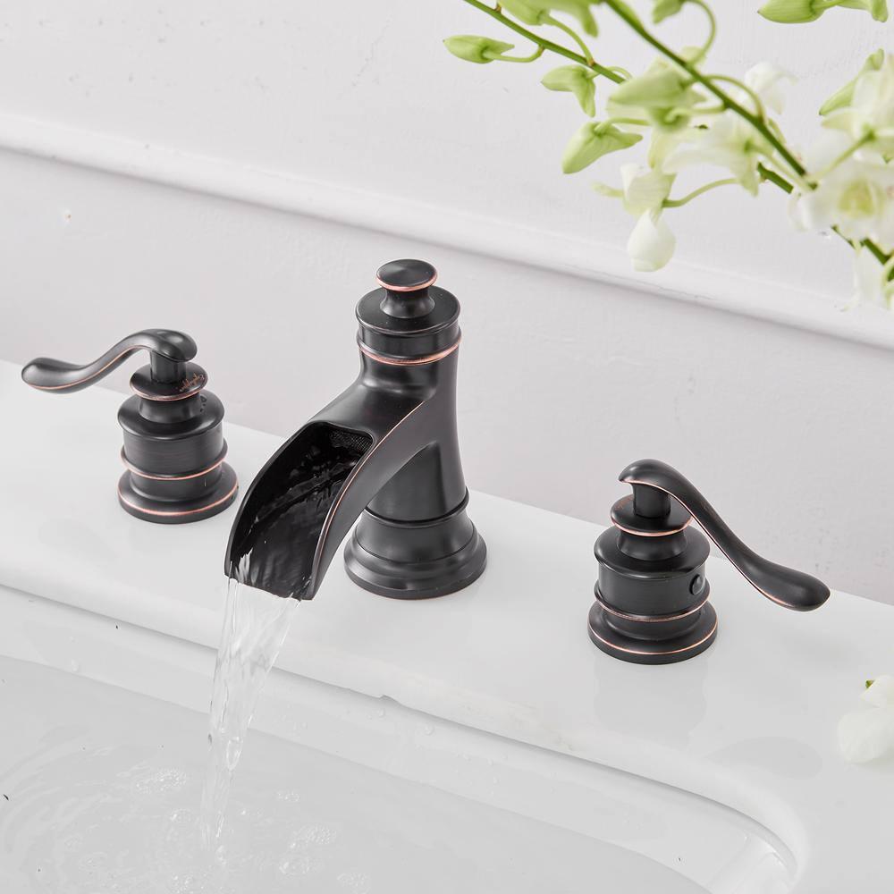 BWE 8 in Widespread 2Handle Bathroom Faucet in Spot Resist Oil Rubbed Bronze