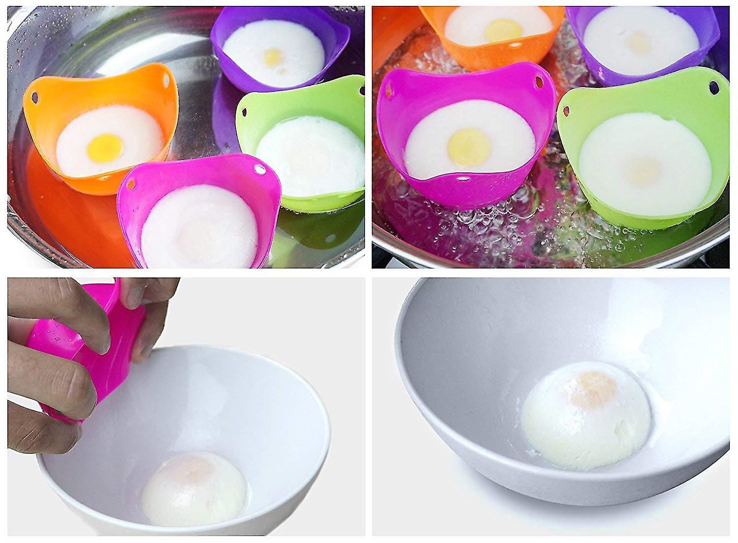 Silicone Egg Poacher Cups  Set Of 6 Cooking Perfect Poached Eggs