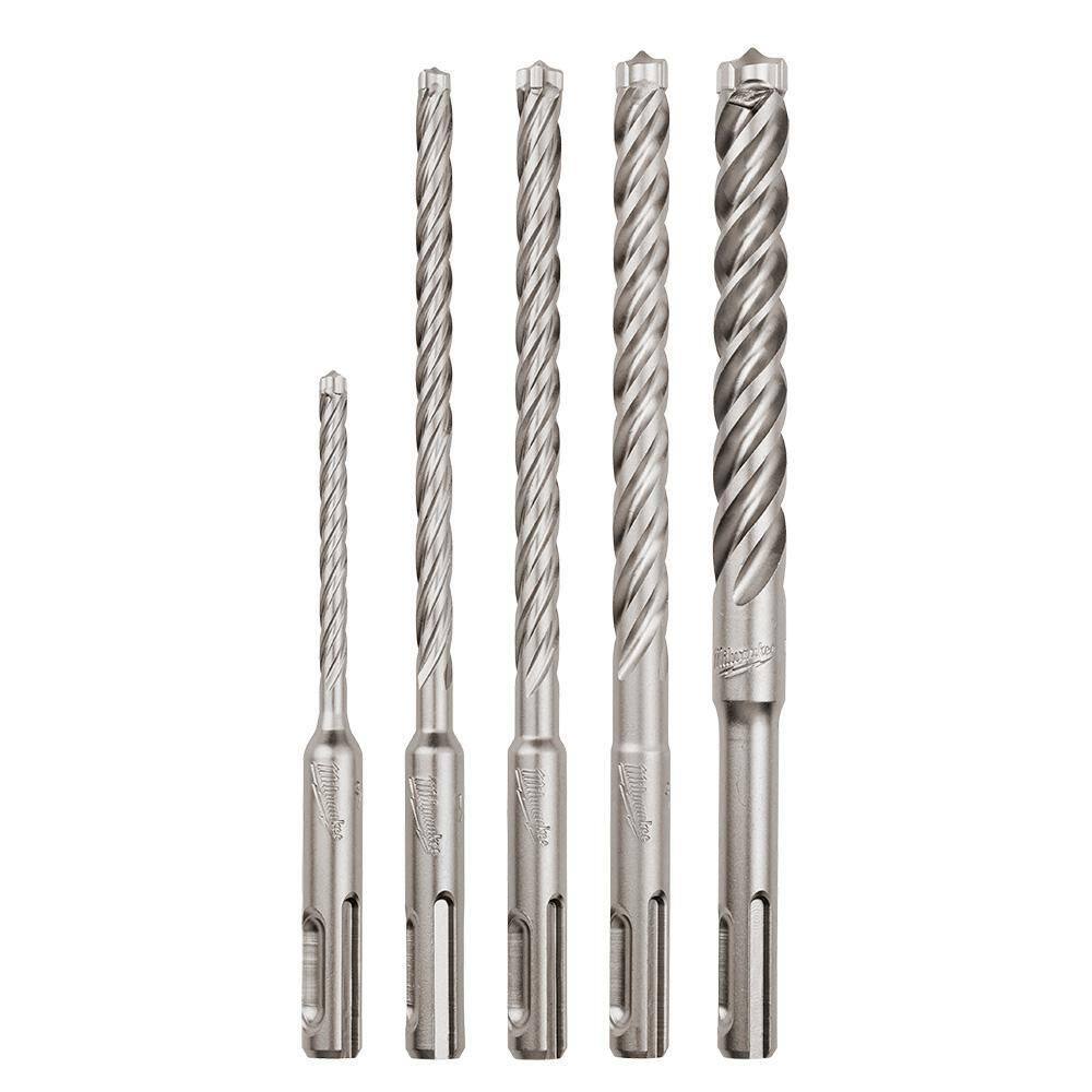 MW 4-Cutter SDS-PLUS Carbide Hammer Drill Bit Kit (5-Piece) 48-20-7498